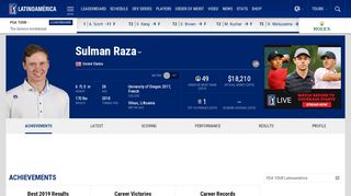 
                            8. Sulman Raza Profile - News, Stats, and Videos - PGA Tour