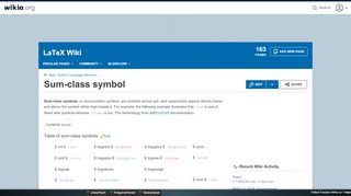 
                            2. Sum-class symbol | LaTeX Wiki | FANDOM powered by Wikia