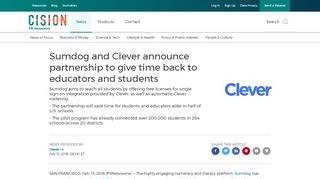 
                            7. Sumdog and Clever announce partnership to give time back to ...