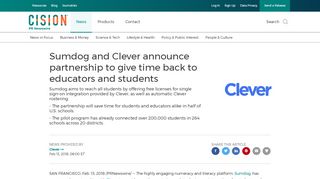 
                            12. Sumdog and Clever announce partnership to give time back to ...