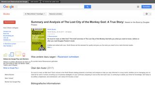 
                            8. Summary and Analysis of The Lost City of the Monkey God: A True ...