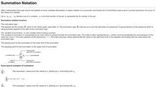 
                            2. Summation Notation