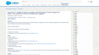 
                            10. Summer 17 - Unable to log in to sandbox with My ... - Salesforce.com