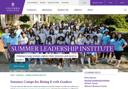 
                            7. Summer Leadership Institute | Columbia College