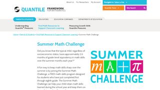 
                            8. Summer Math Challenge - Quantile
