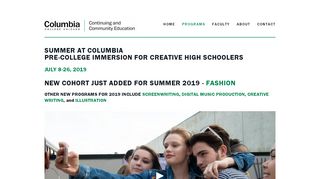 
                            12. Summer Programs for Creative High Schoolers, Chicago — Columbia ...