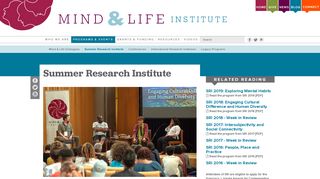 
                            4. Summer Research Institute - Mind & Life Institute