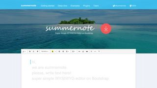 
                            3. Summernote - Super Simple WYSIWYG editor