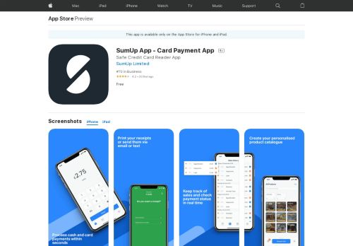 
                            12. SumUp App - Card Payment App on the App Store - iTunes - Apple