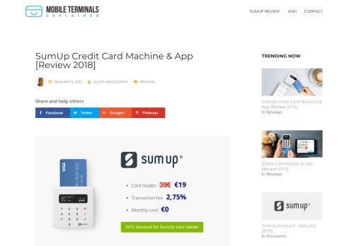 
                            10. SumUp Credit Card Machine & App [Review 2019]