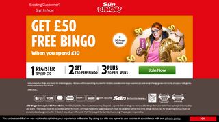 
                            11. Sun Bingo – 24/7 High Quality Online Bingo Rooms