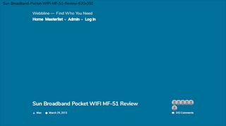 
                            1. Sun Broadband Pocket WIFI MF-51 Review | Webbline - Consumer ...