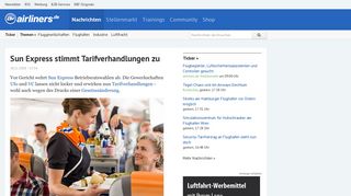 
                            9. Sun Express stimmt Tarifverhandlungen zu - airliners.de