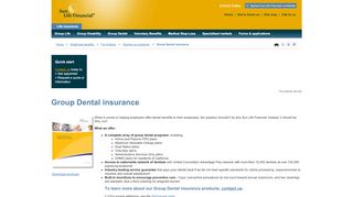 
                            11. Sun Life Financial - Group Dental insurance