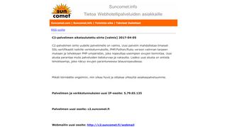 
                            4. Suncomet - Tiedotteet - Suncomet.info