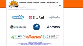 
                            2. Suncomet: Webhotellit ja Verkkotunnukset
