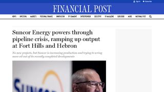 
                            10. Suncor Energy powers through pipeline crisis, ramping up output at ...