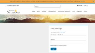
                            8. Sunday Sermons Preaching Resources - Login