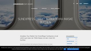 
                            12. SunExpress direkt in der TOMA-Maske buchen - Amadeus News ...