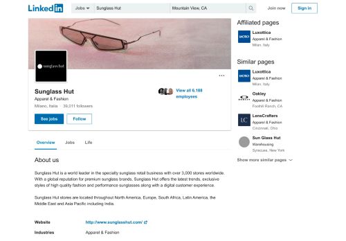 
                            10. Sunglass Hut | LinkedIn