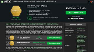 
                            10. Sunnyplayer Casino Übersicht 2019 ? €10 Bonus ohne Einzahlung