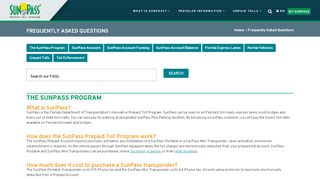 
                            11. SunPass : Frequently Asked Questions