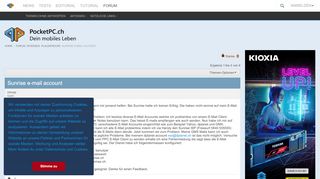 
                            7. Sunrise e-mail account - PocketPC.ch