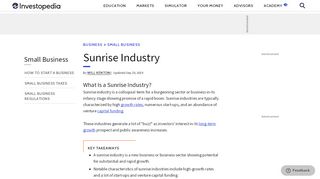 
                            12. Sunrise Industry - Investopedia