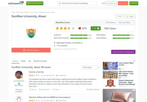 
                            11. SUNRISE UNIVERSITY ALWAR Reviews | Address | Phone Number ...