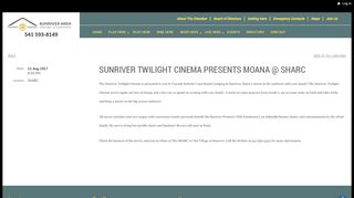 
                            5. Sunriver Twilight Cinema Presents Moana @ SHARC