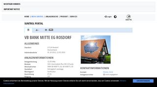 
                            9. Suntrol Portal | Volksbank Mitte eG Rosdorf (37124 Rosdorf)