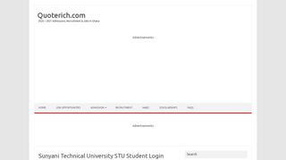 
                            8. Sunyani Technical University STU Student Login - Quoterich.com