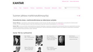 
                            2. Suomen johtava markkinatutkimusyritys | Kantar TNS