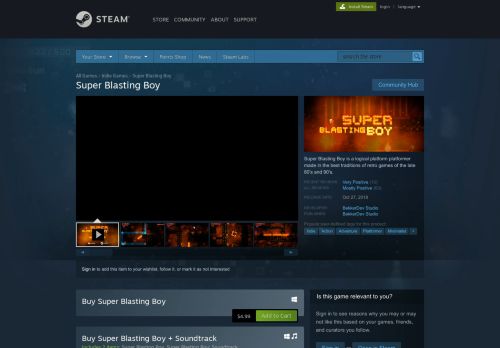 
                            12. Super Blasting Boy on Steam