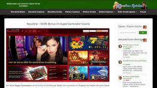 
                            4. ▷ Super Gaminator 500€ Novoline Bonus ֍ Novoline Casinos