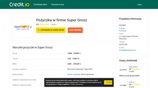 
                            4. Super Grosz ® Logowanie ᐈ Zaloguj się do konta • Pożyczka • Opinie ...