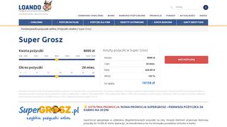 
                            7. Super Grosz - opinie na temat pożyczki na raty - Loando.pl