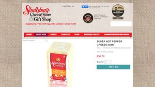 
                            8. SUPER HOT PEPPER CHEESE (loaf) - Shullsburg Cheese Store