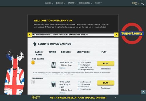 
                            1. Super Lenny - Welcome to the Super Gambling Portal