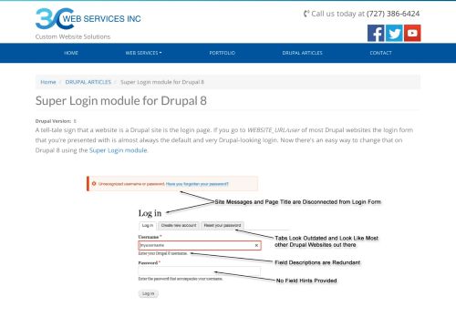 
                            11. Super Login module for Drupal 8 | 3C Web Services of Tampa Bay