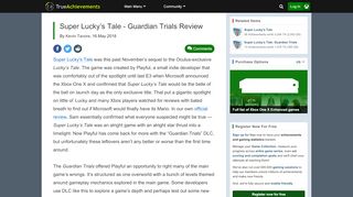 
                            9. Super Lucky's Tale - Guardian Trials Review - TrueAchievements