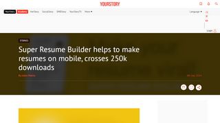 
                            13. Super Resume Builder helps to make resumes on mobile, crosses ...