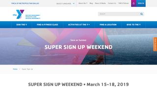 
                            7. Super Sign-Up | YMCA of Metropolitan Dallas