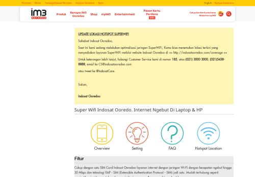 
                            1. Super Wifi Indosat Ooredo. Internet Cepat Di Laptop & HP