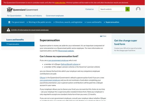 
                            7. Superannuation | For government | Queensland Government