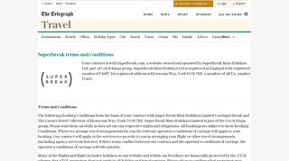 
                            8. Superbreak terms and conditions - The Telegraph