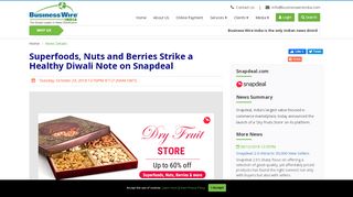 
                            13. Superfoods, Nuts and Berries Strike a Healthy Diwali Note on Snapdeal