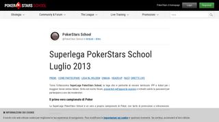 
                            6. Superlega PokerStars School Luglio 2013