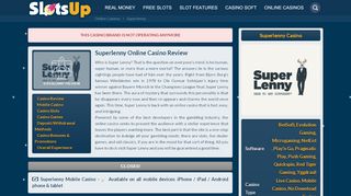 
                            9. Superlenny Casino Review - Superlenny ™ Bonus & Slots ... - SlotsUp