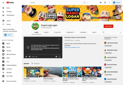 
                            8. SuperLuigiLogan - YouTube